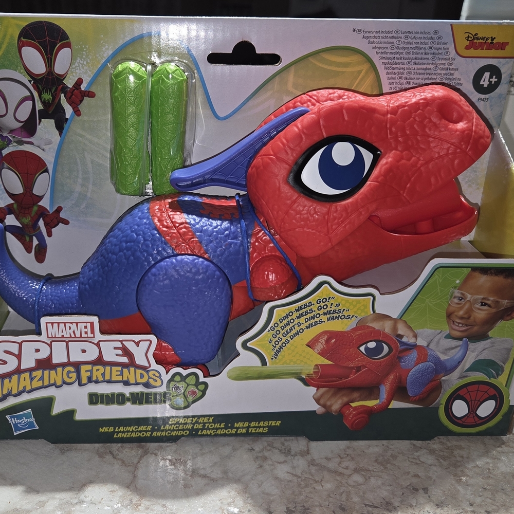 Marvel Spidey Amazing Friends Dino-Web Launcher with Red and Blue Design